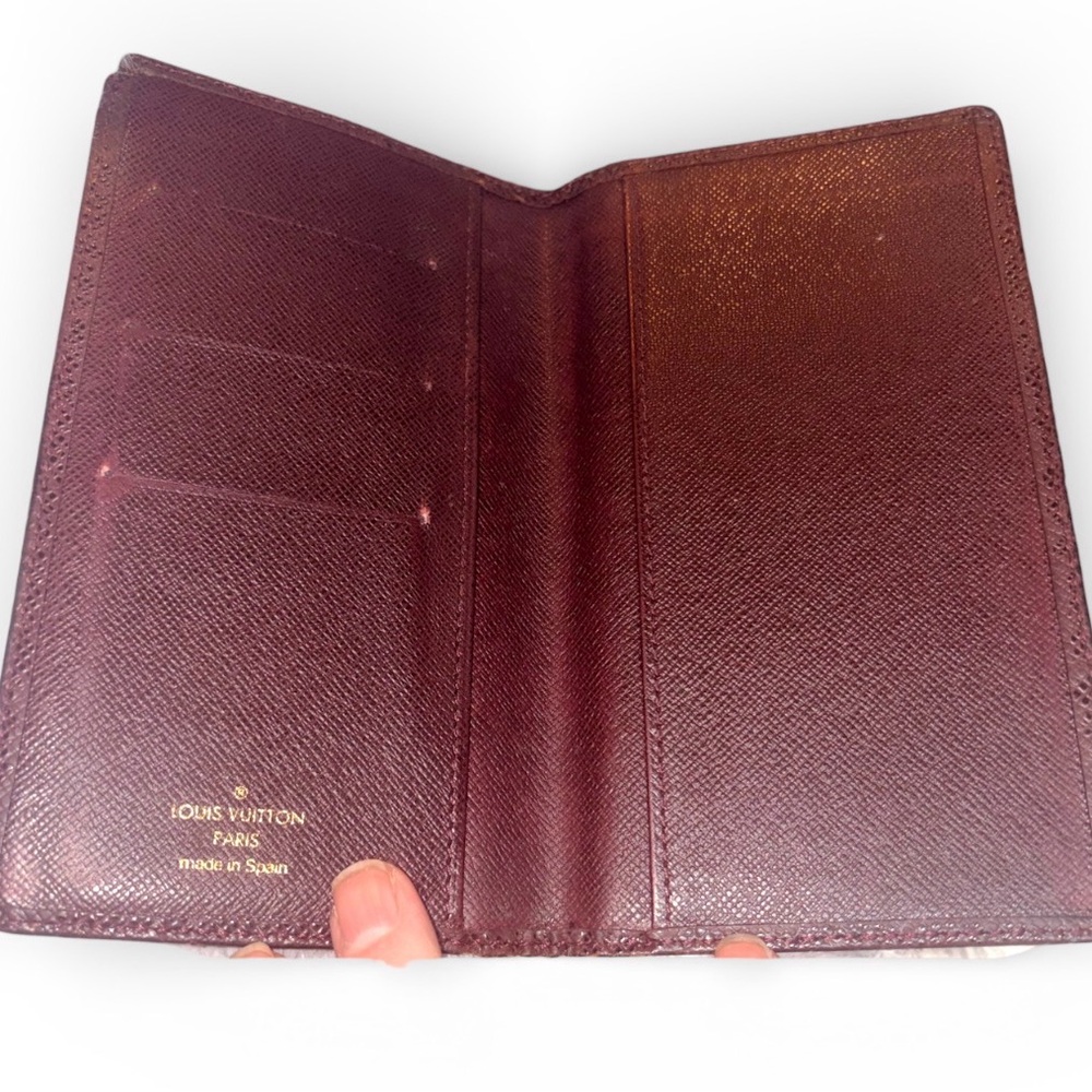 Louis Vuitton Burgundy Textured Wallet View 2